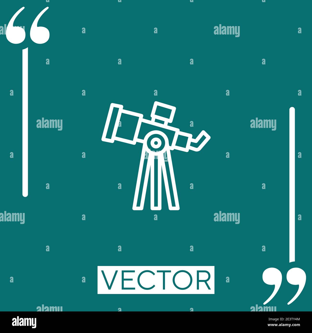 stargazing vector icon Linear icon. Editable stroked line Stock Vector