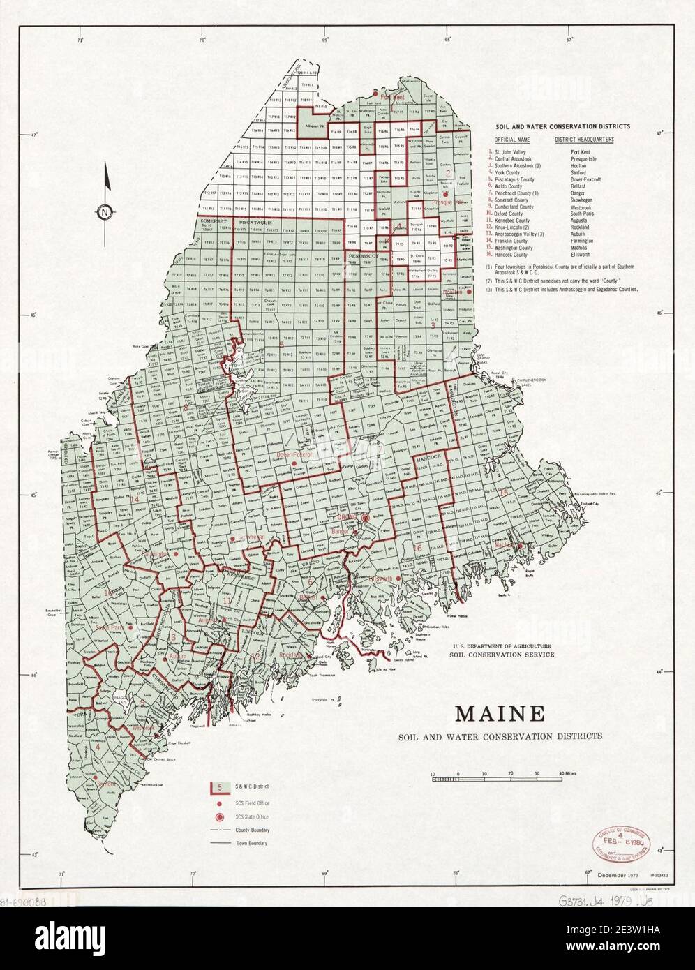 Maine, soil and water conservation districts Stock Photo Alamy