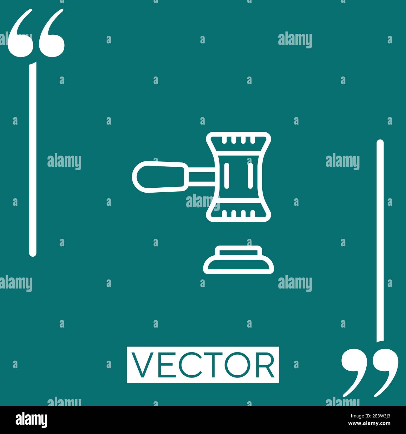 auction vector icon Linear icon. Editable stroke line Stock Vector