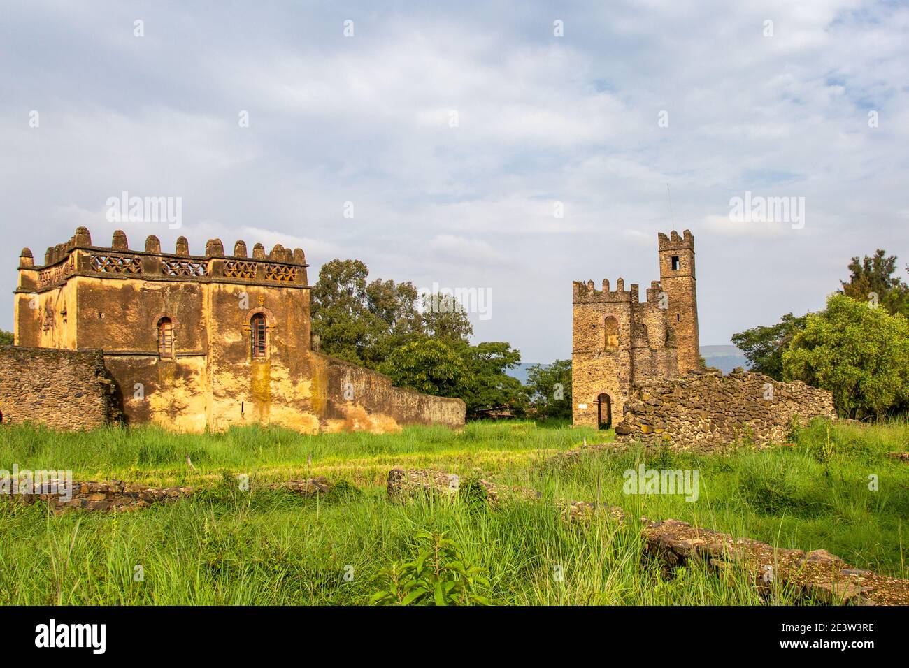 Gondar Castle Fasil Ghebbi is a fortress located in Gondar, Amhara Region, Ethiopia UNESCO World Heritage Site Stock Photo