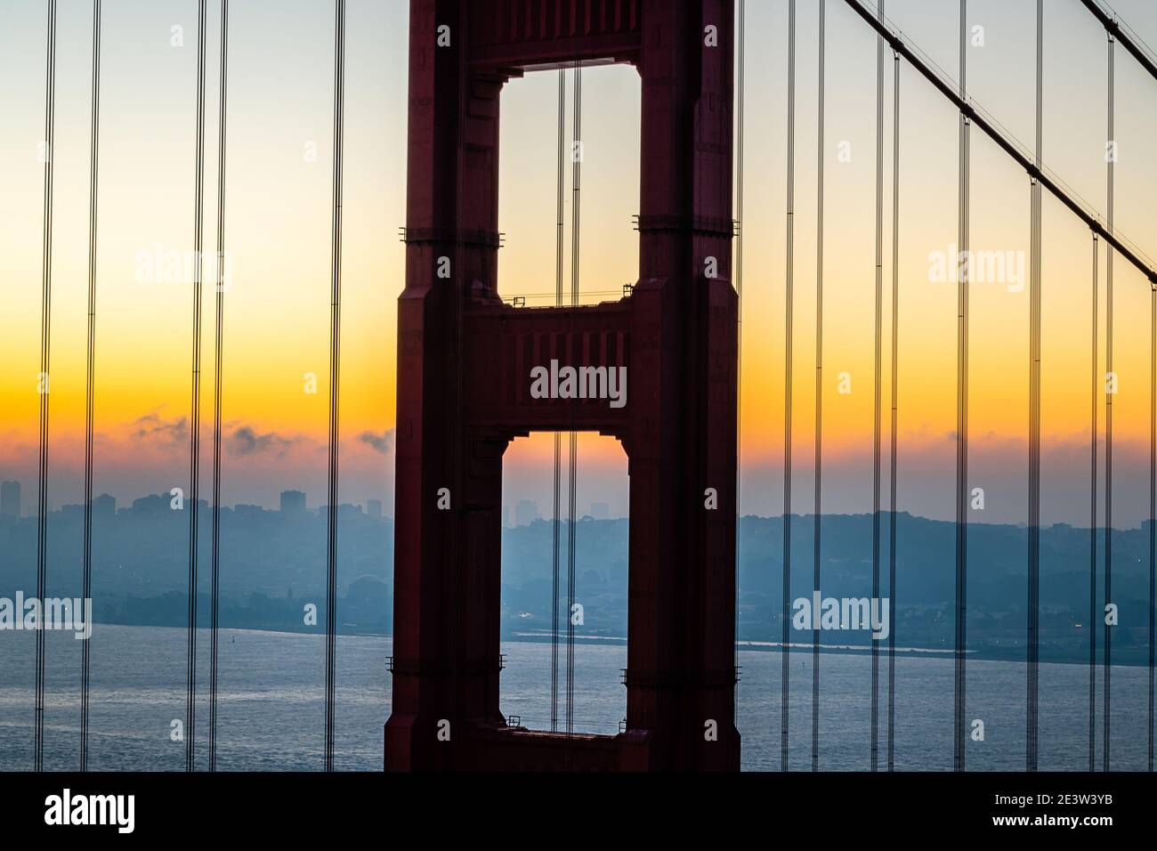 San Francisco Sunrise from Battery Spencer Stock Photo Alamy