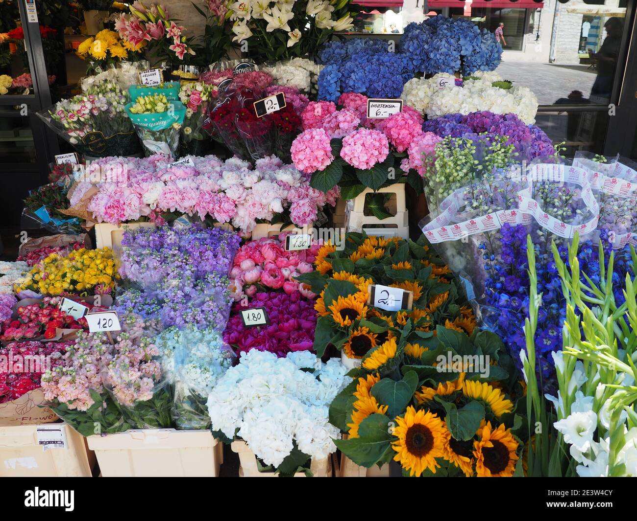 Flower shop, bouquets of flowers Stock Photo Alamy