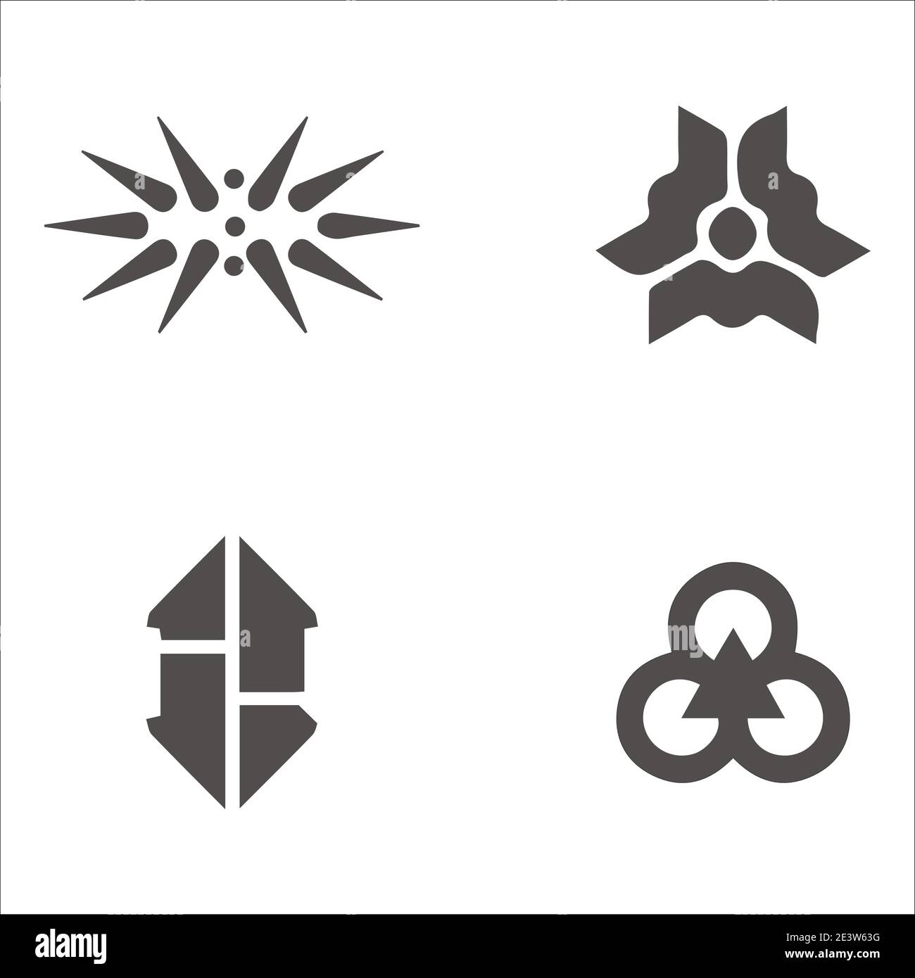 abstract logo vector design element icon set Stock Vector Image & Art ...