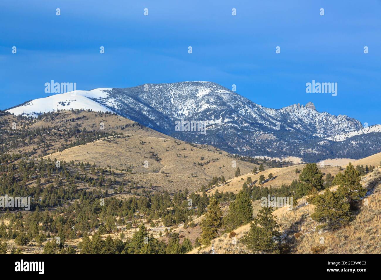 sleeping giant mountain and foothills near helena, montana Stock Photo