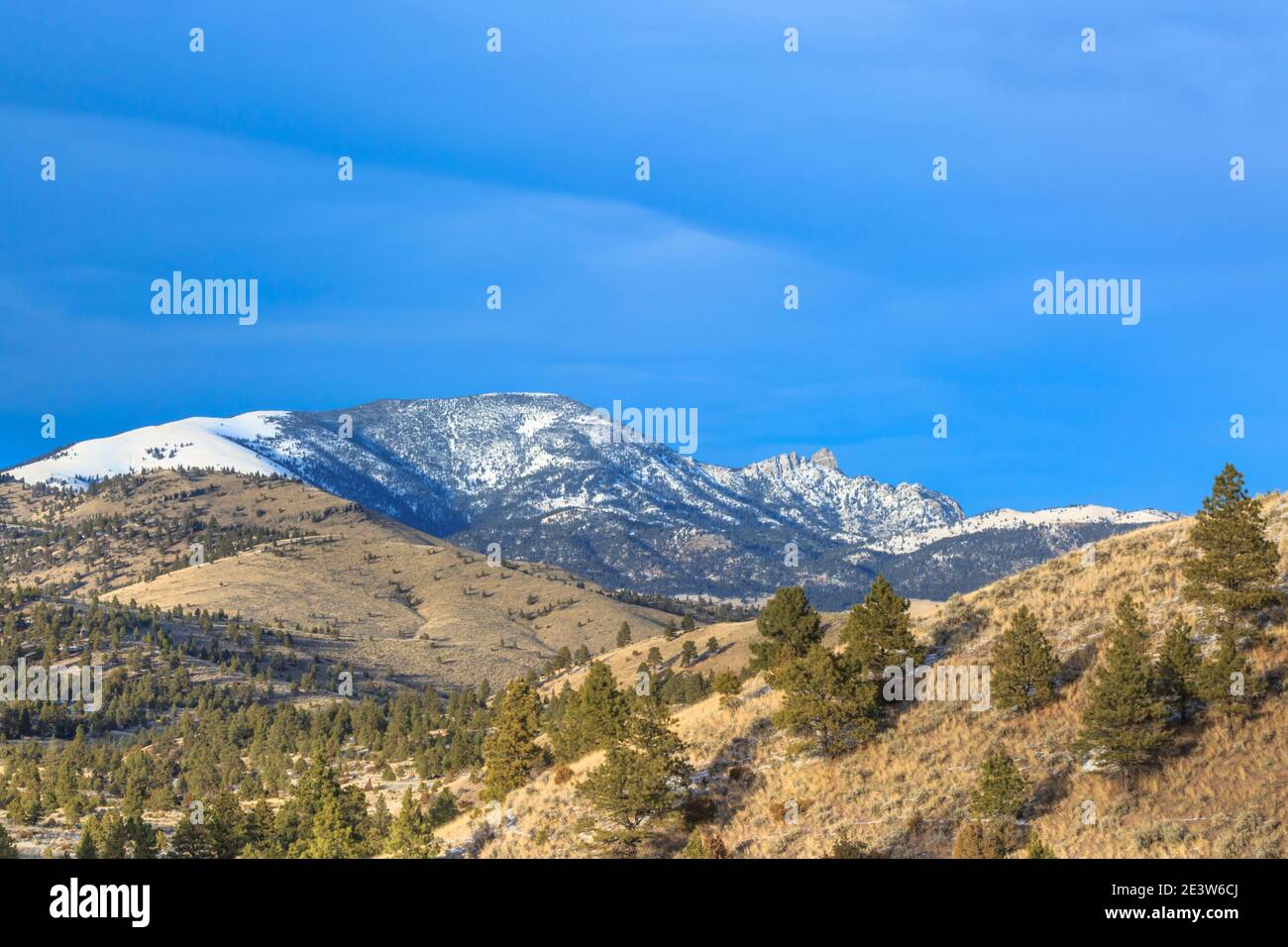 sleeping giant mountain and foothills near helena, montana Stock Photo