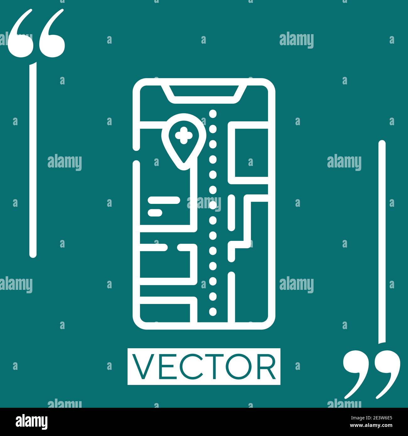 maps vector icon Linear icon. Editable stroked line Stock Vector Image ...