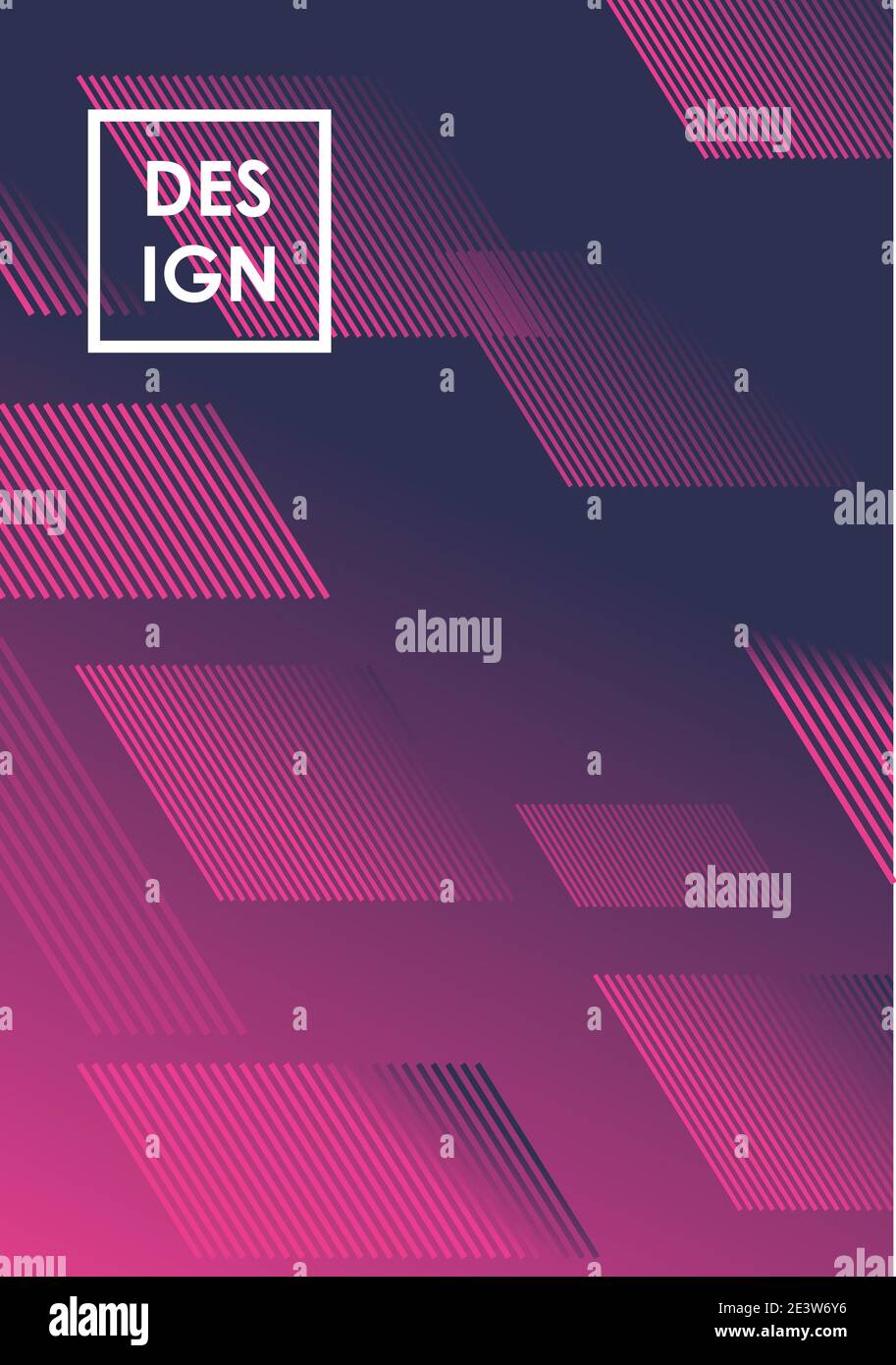 Abstract purple background design with striped squares, Art and ...