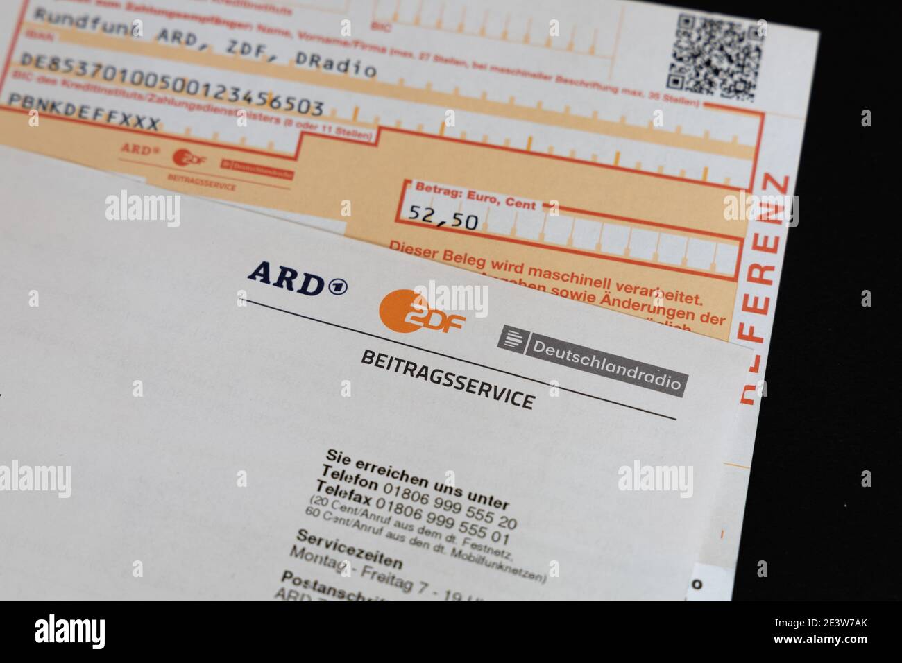 german broadcast fee form Stock Photo - Alamy