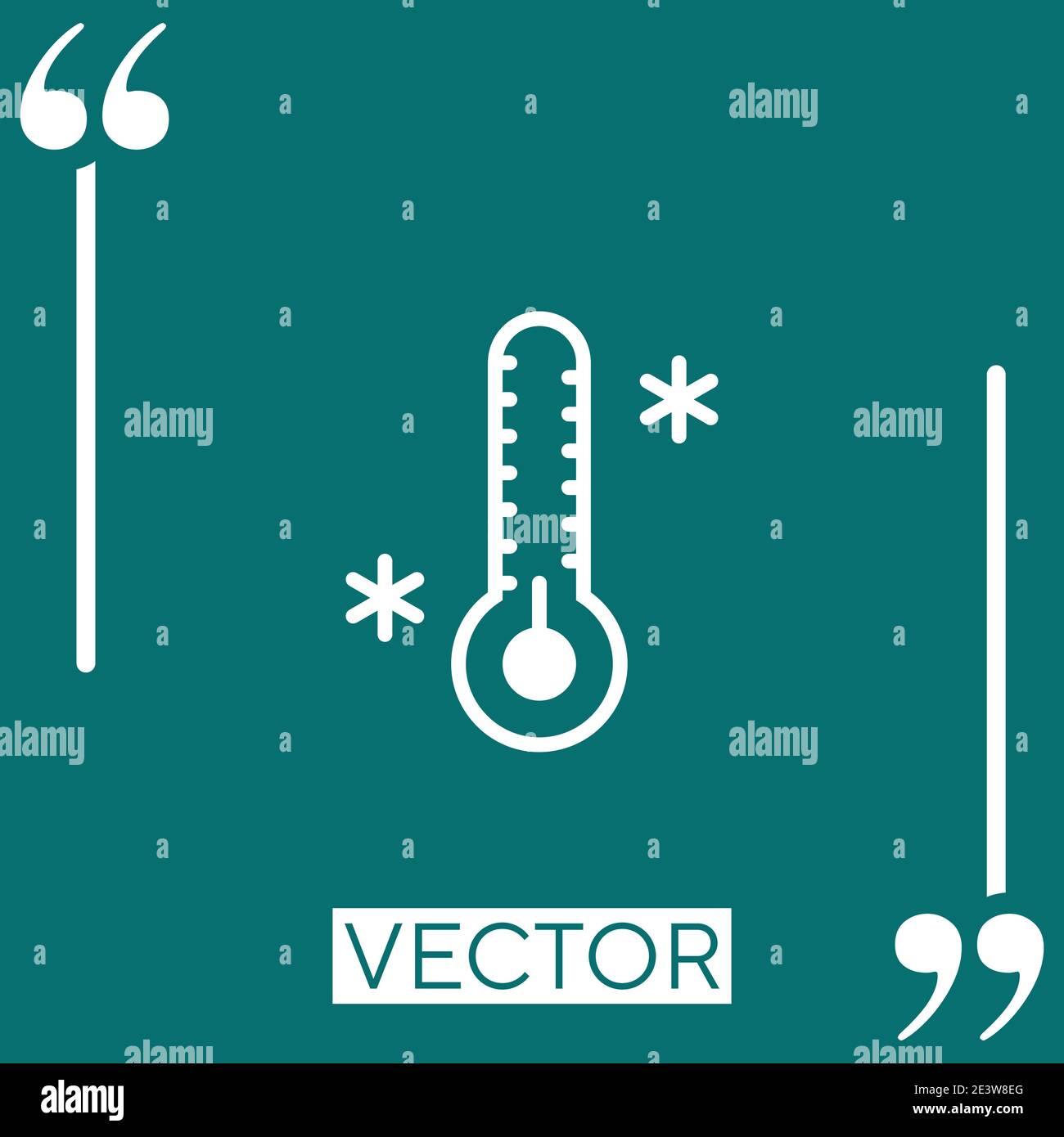 temperature vector icon Linear icon. Editable stroke line Stock Vector ...
