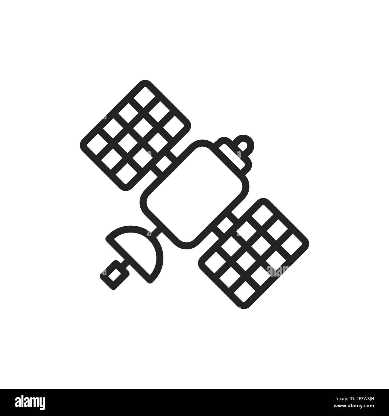 Satellite color line icon. Pictogram for web page, mobile app, promo. Stock Vector