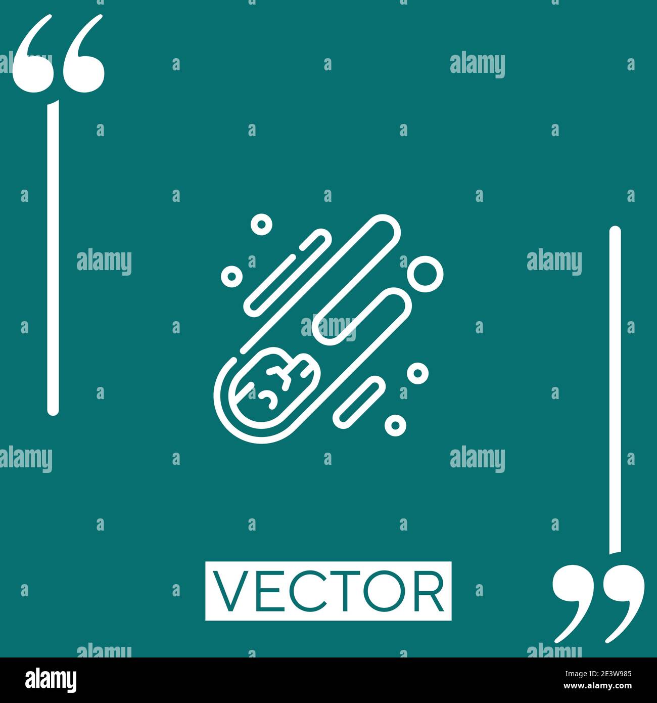 meteor vector icon Linear icon. Editable stroke line Stock Vector Image ...