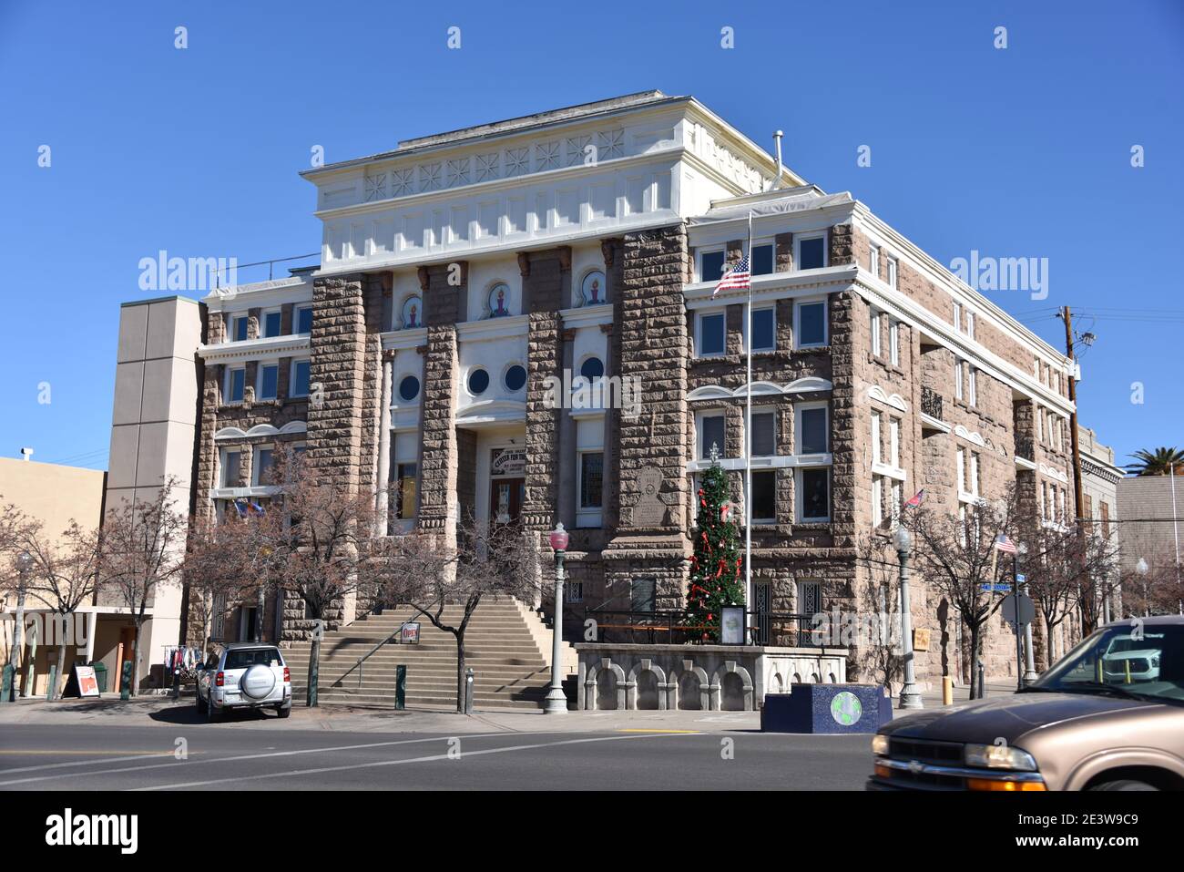 Globe, AZ. U.S.A. 1/6/2021. Gila county courthouse. Built in 1906 of