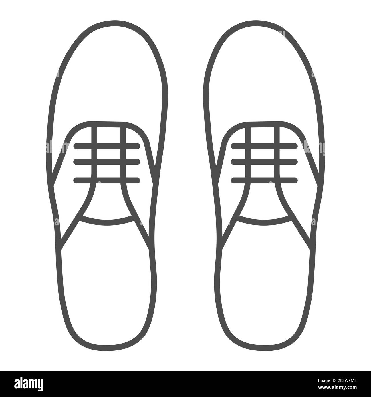 Sneakers thin line icon, footwear concept, gumshoes sign on white background, sport shoes icon in outline style for mobile concept and web design Stock Vector