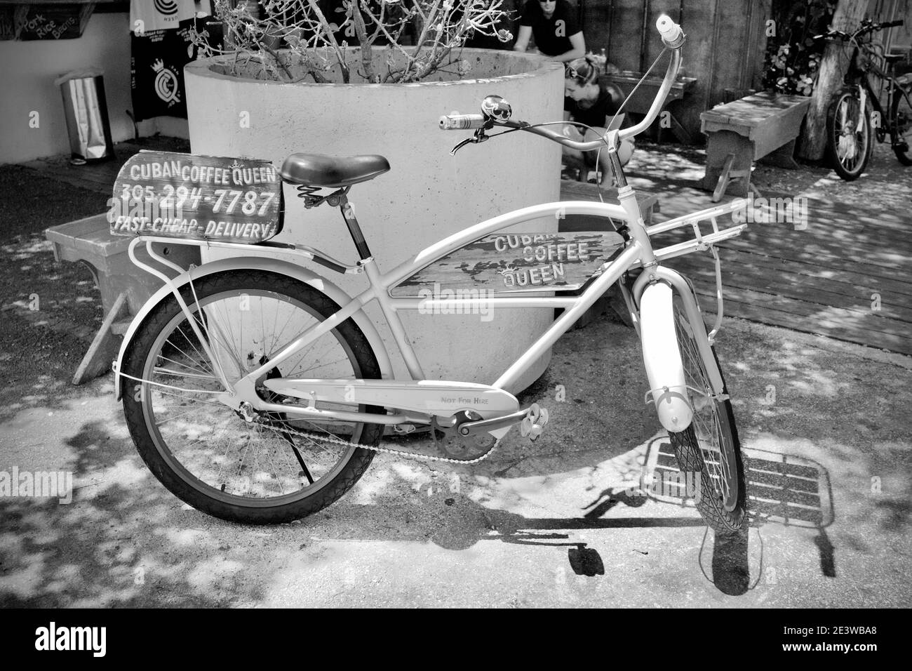Cuban Coffee Queen delivery bicycle in Key West, FL, USA. Famous