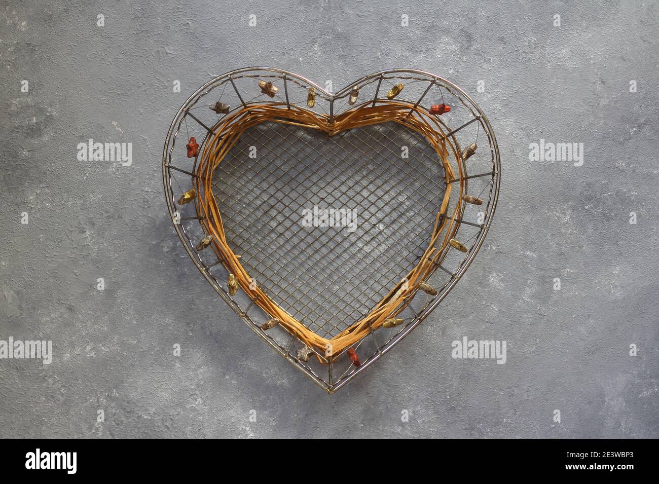 Heart shaped plate on a stone background Stock Photo - Alamy