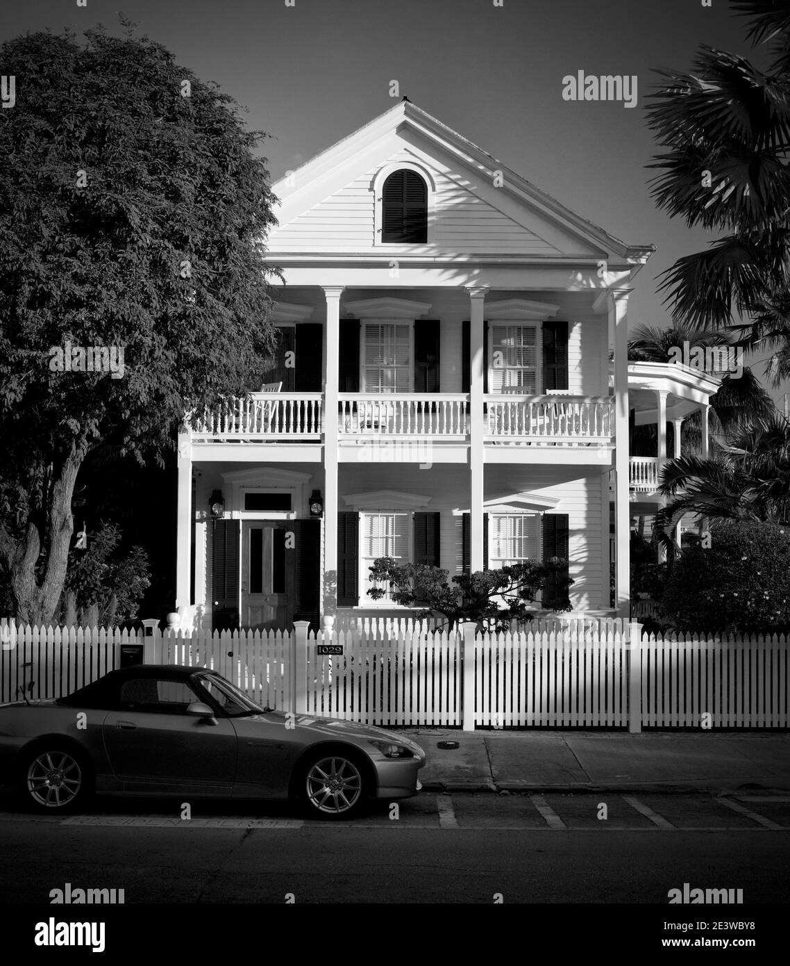 Classic house in Key West, FL, USA. Famous destination location. Stock Photo