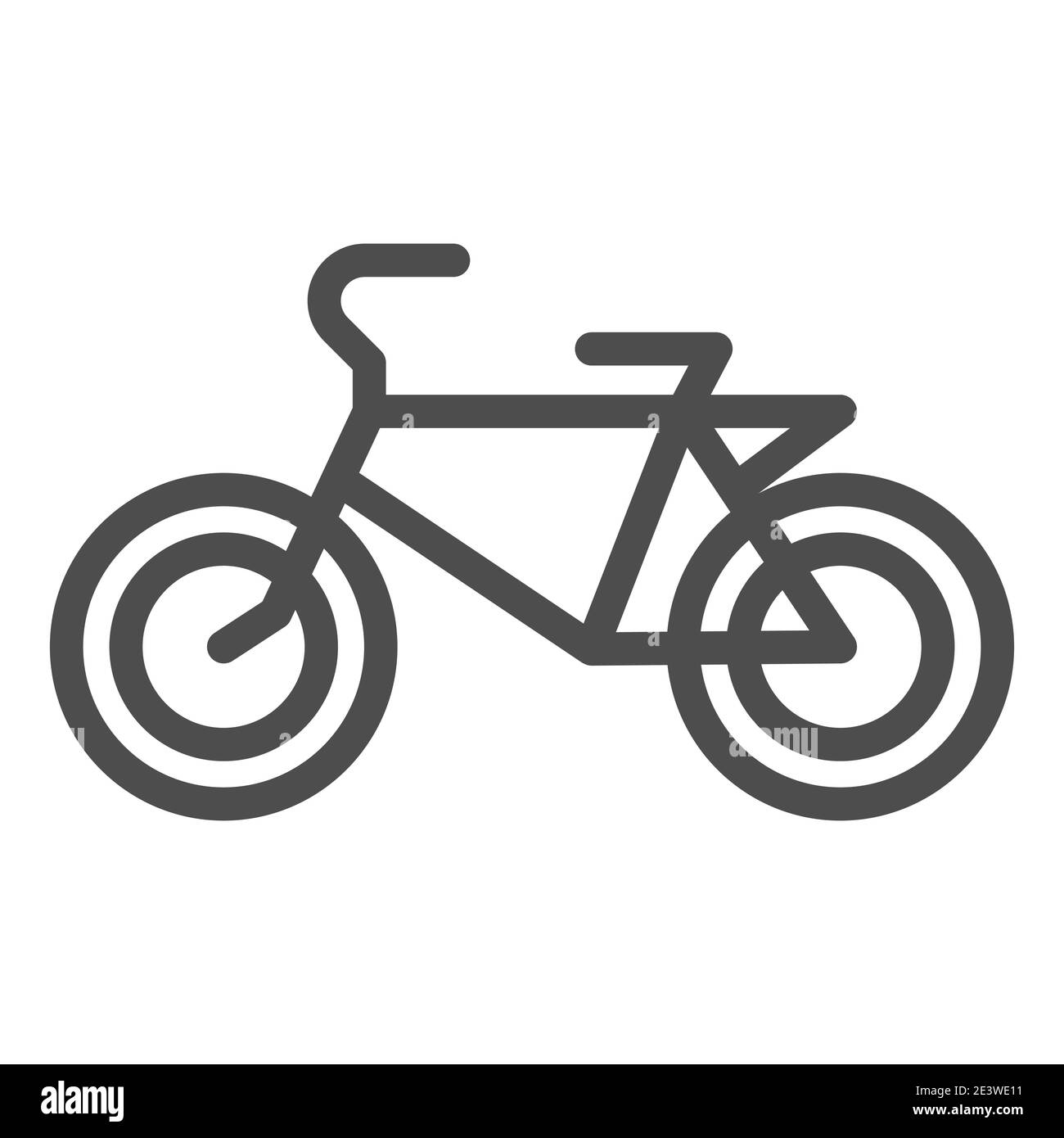 Bicycle line icon, sport concept, bike sign on white background, retro ...