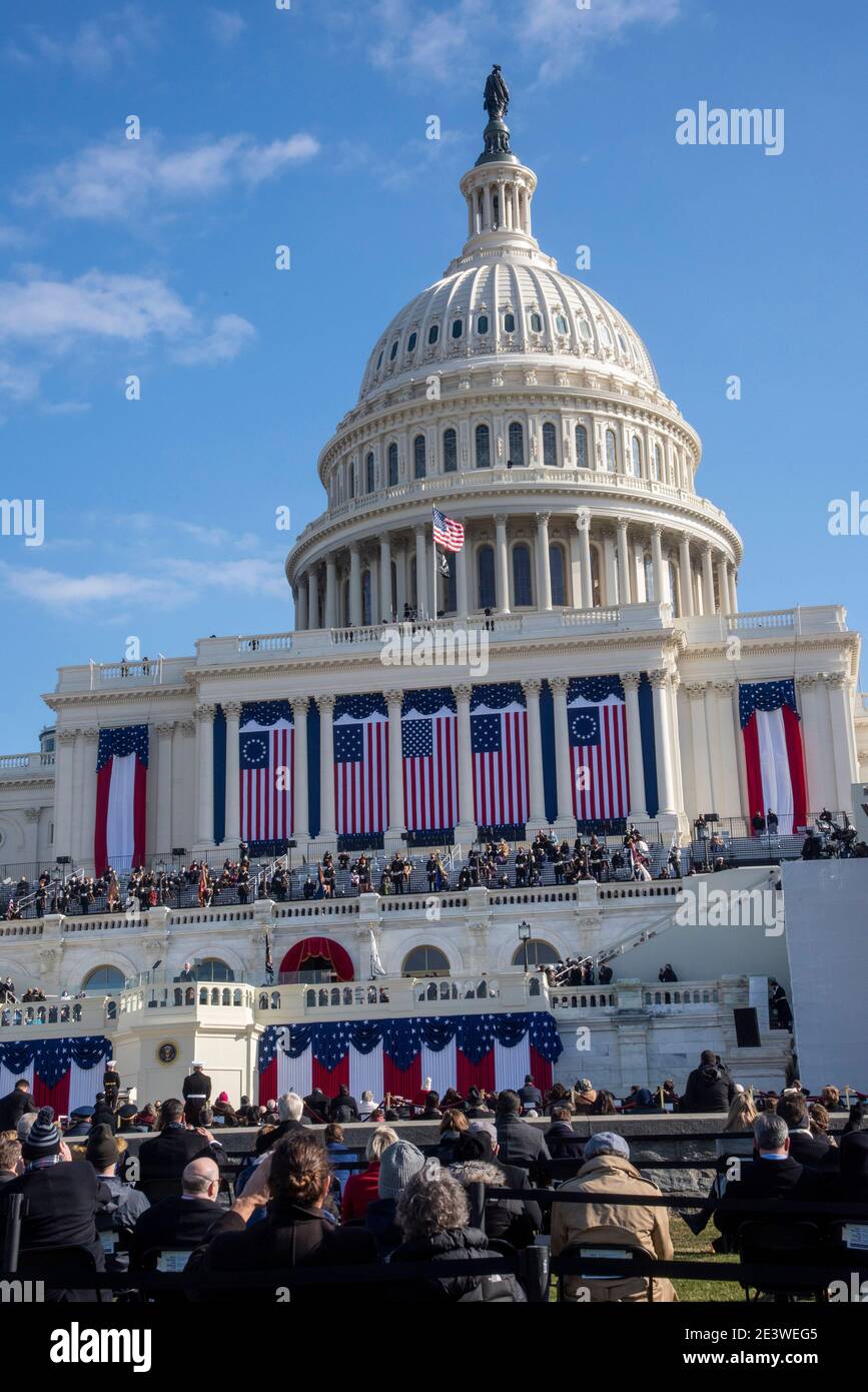 Washington ,DC, January 19, 2021, USA: The Inauguration of the 46th President of the United States. President Joseph R. Biden and Vice President Kamal Stock Photo