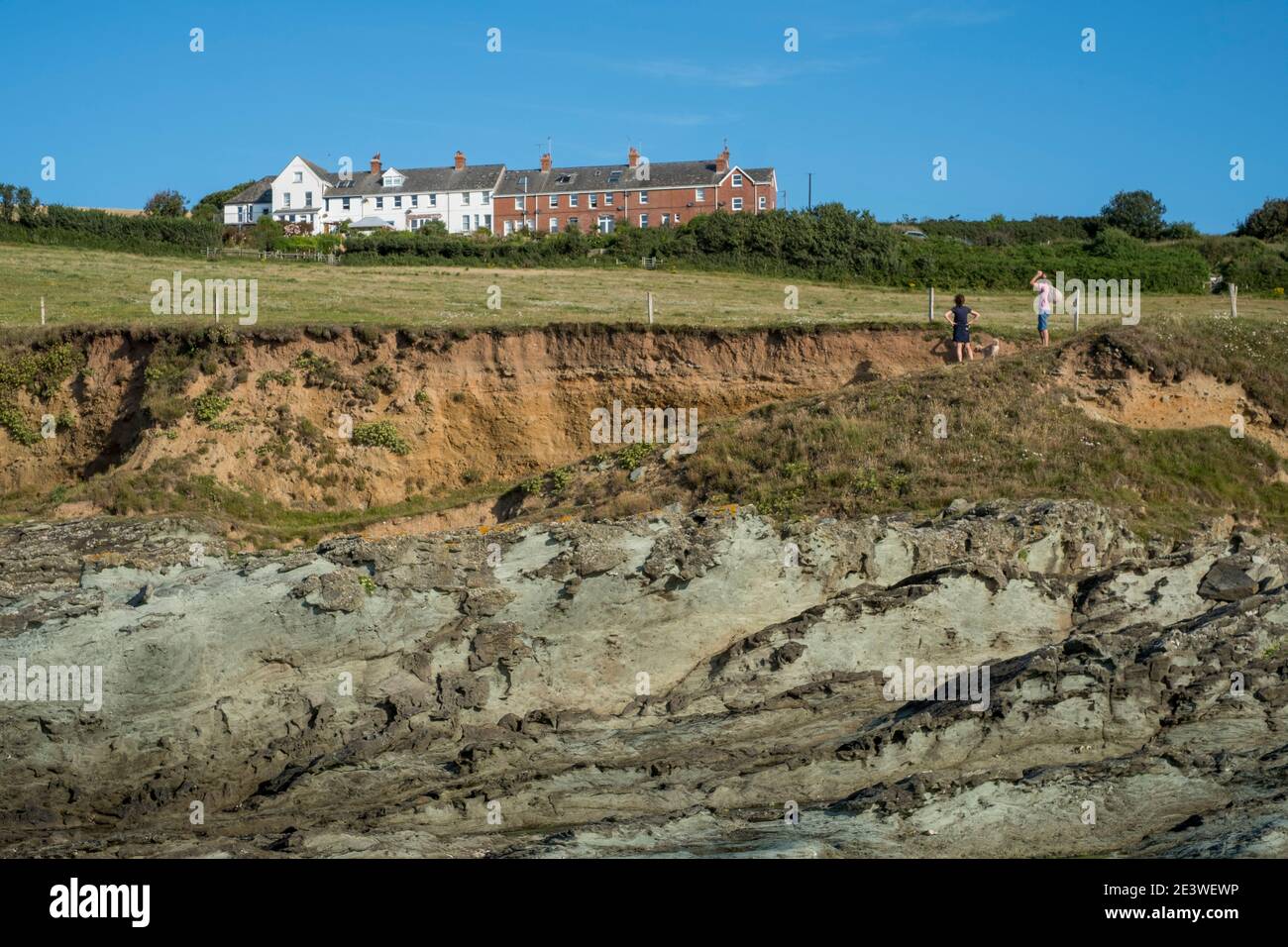 Coastguard Cottages at Prawle Point, East Prawle, Devon Stock Photo Alamy