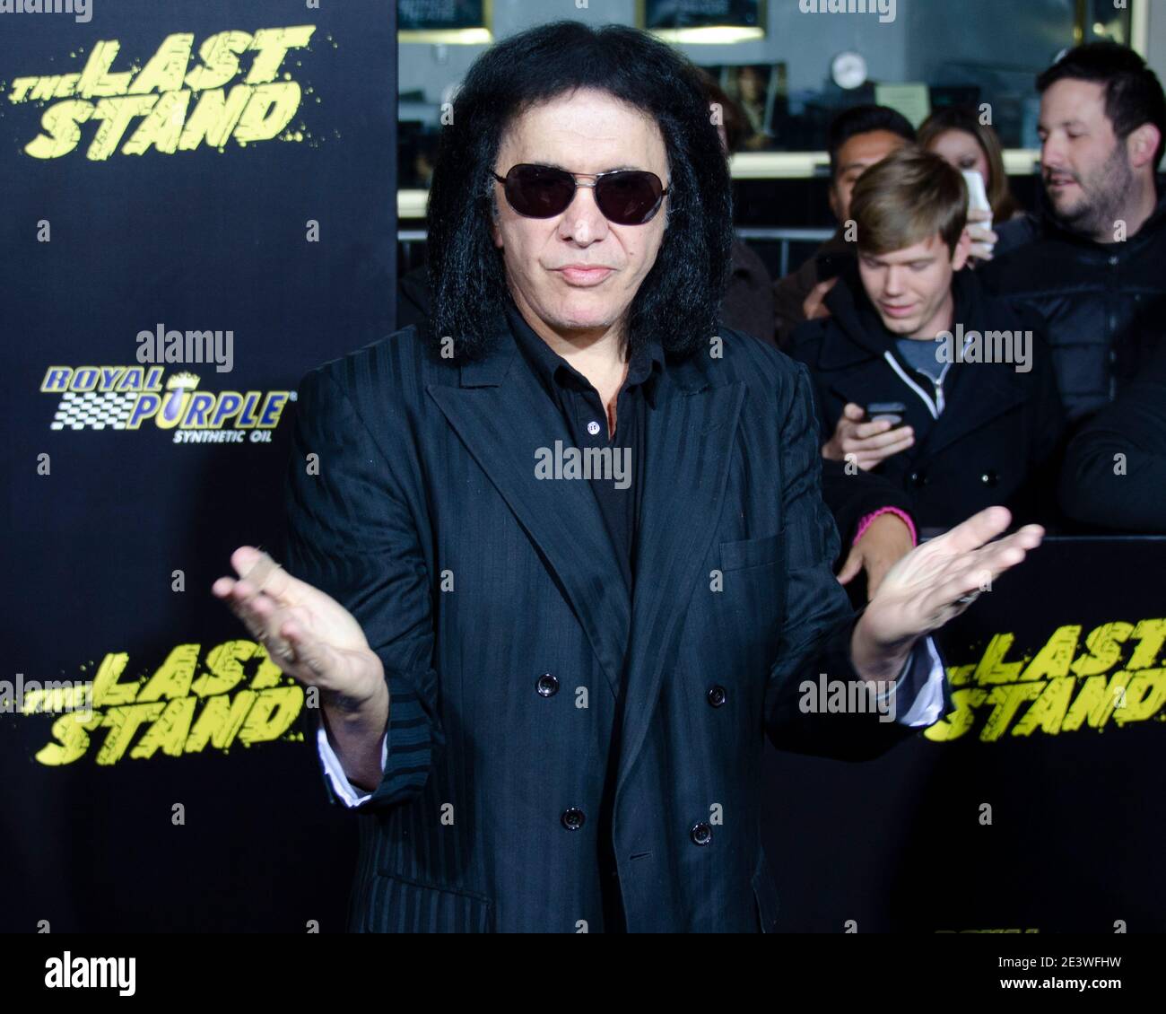 January 14, 2013: Gene Simmons attends at the Los Angeles premiere of ''The Last Stand'' held at Grauman's Chinese Theatre. (Credit Image: © Billy Bennight/ZUMA Wire) Stock Photo