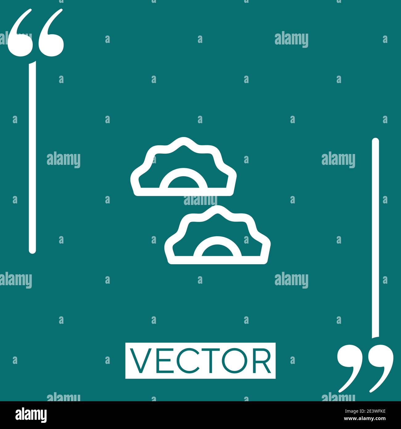 dumplings vector icon Linear icon. Editable stroked line Stock Vector