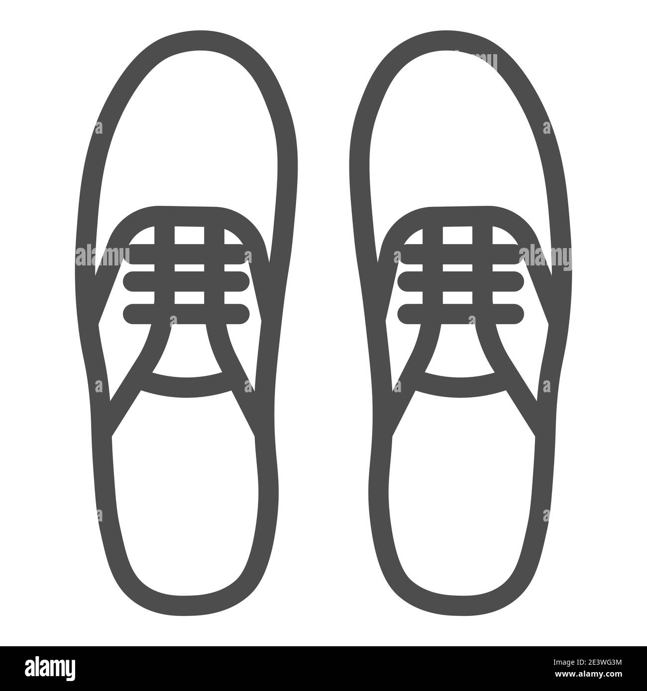 Sneakers line icon, footwear concept, gumshoes sign on white background, sport shoes icon in outline style for mobile concept and web design. Vector Stock Vector