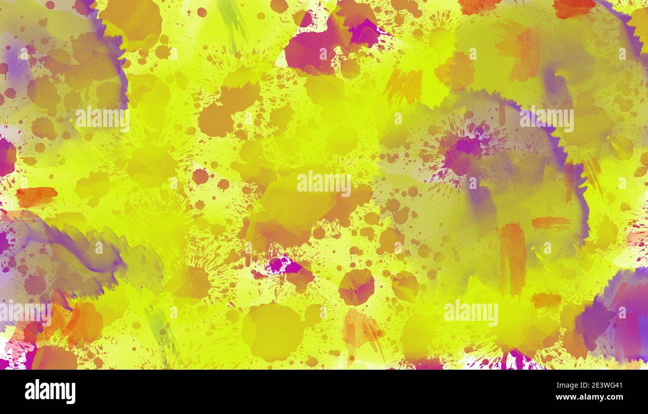 Background with full watercolor paint splashes. Stock Photo