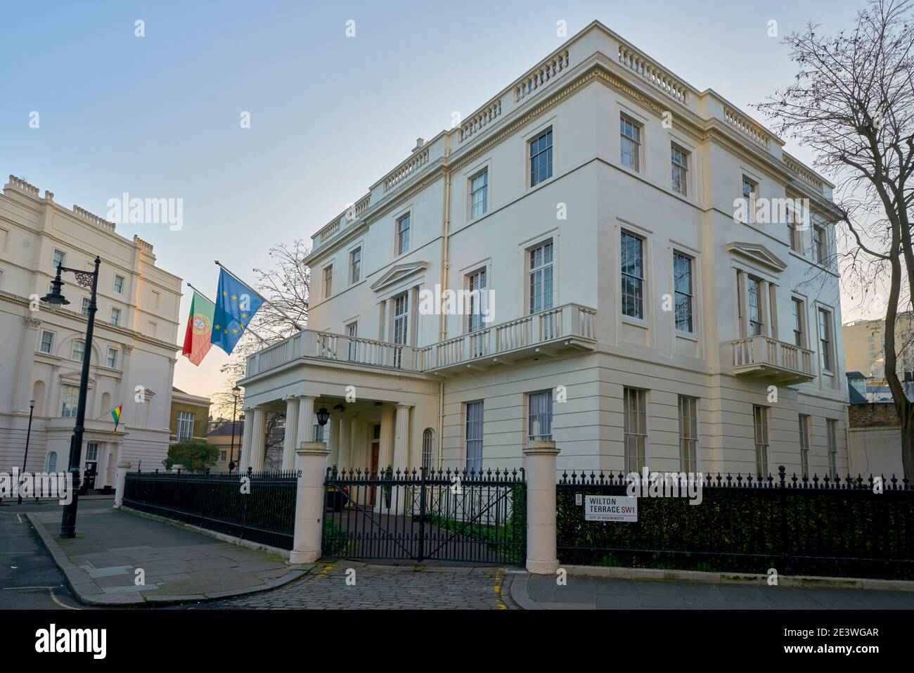 portuguese embassy in belgrave square london Stock Photo