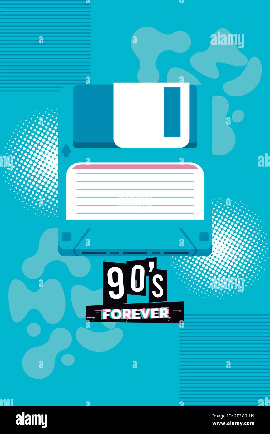 Retro 90s poster nineties forever hi-res stock photography and images ...