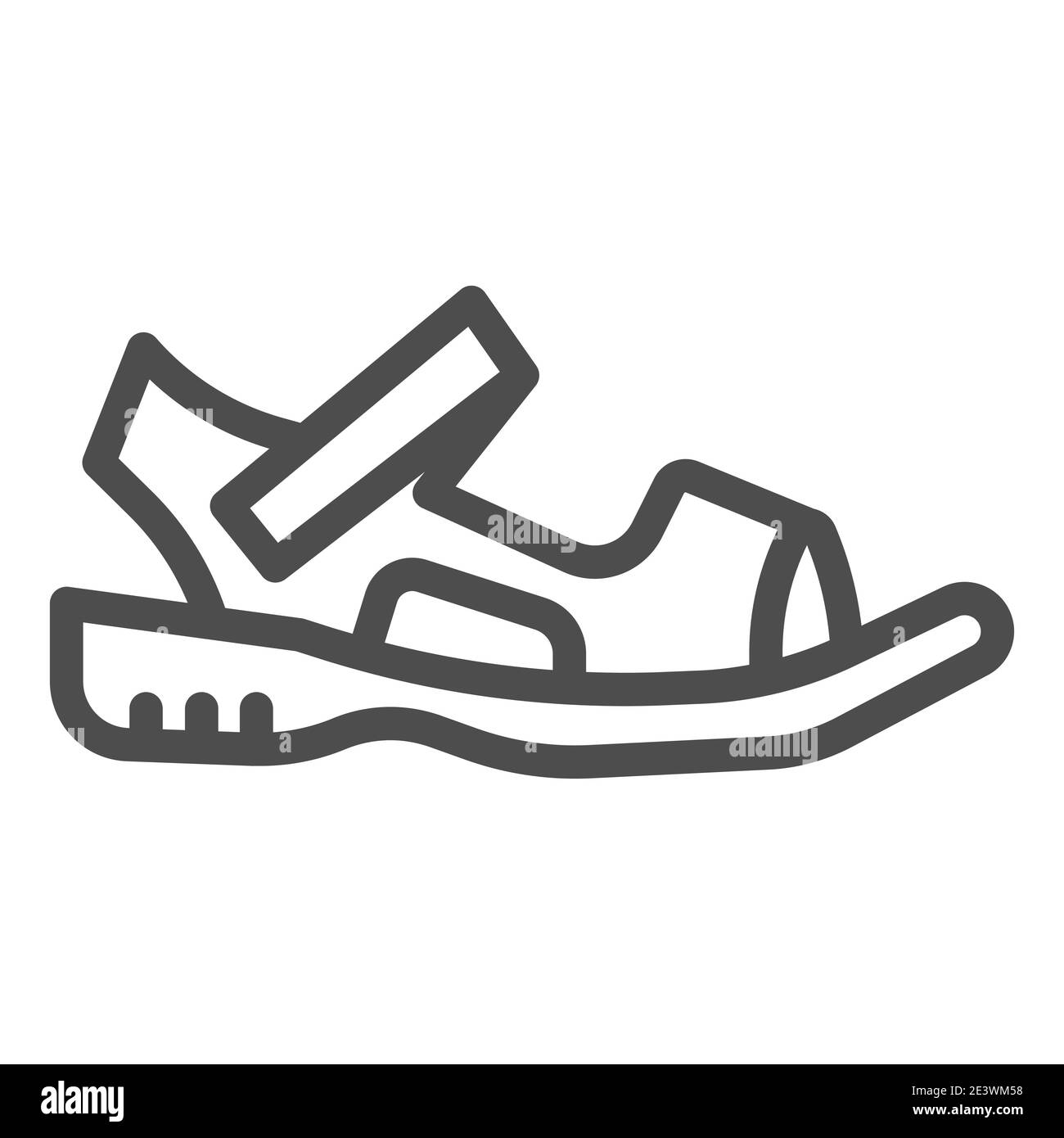 Sandals line icon, Summer shoes concept, Sandal sign on white background,  light summer shoe icon in outline style for mobile concept and web design  Stock Vector Image & Art - Alamy
