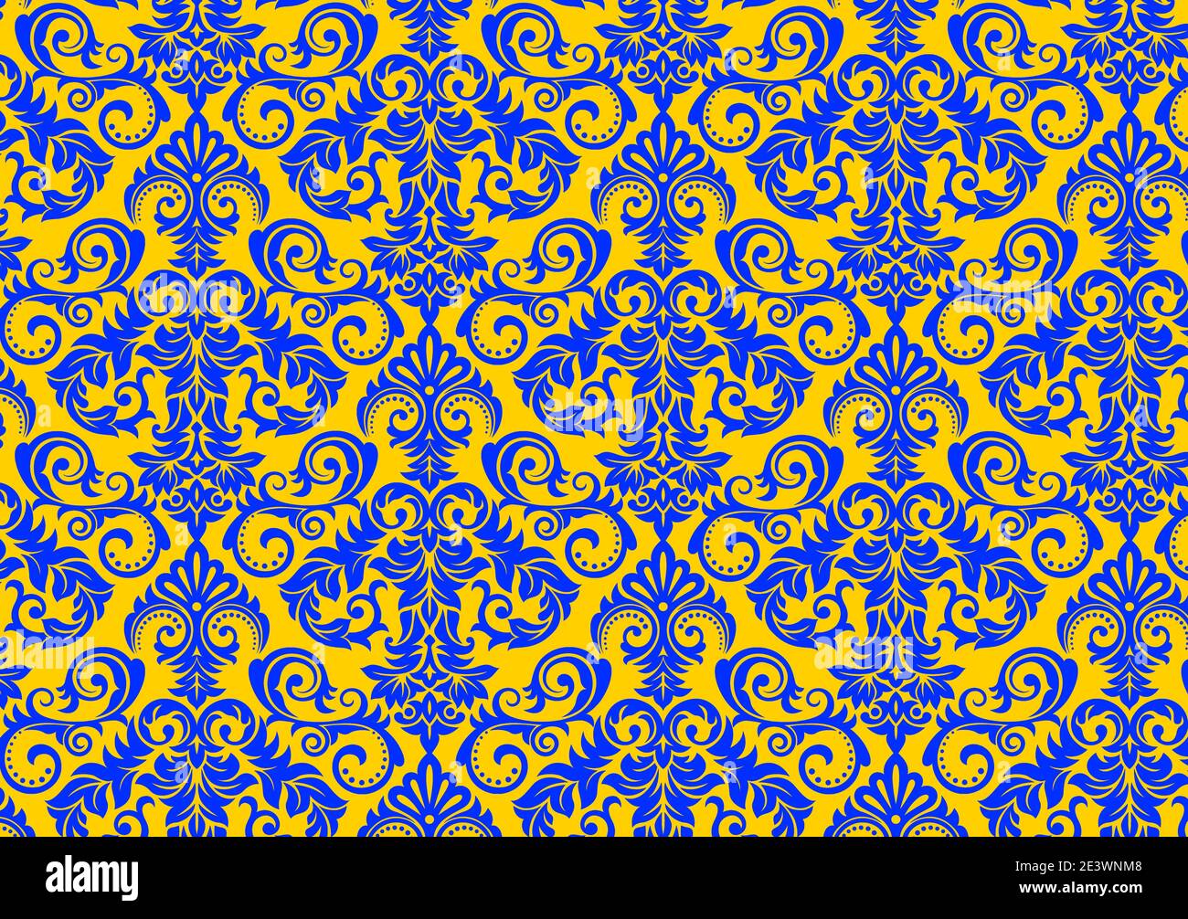 Damask seamless pattern background. Classical luxury old fashioned