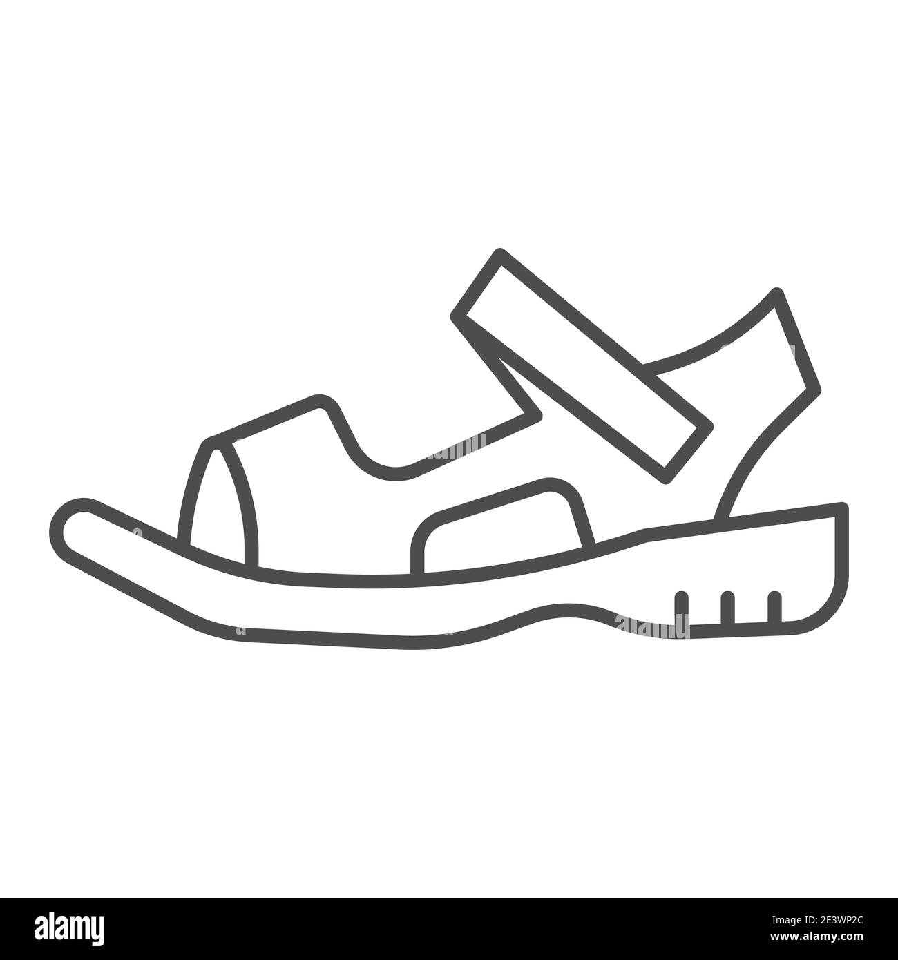 Sandals thin line icon, Summer shoes concept, Sandal sign on white  background, light summer shoe icon in outline style for mobile concept and  web Stock Vector Image & Art - Alamy