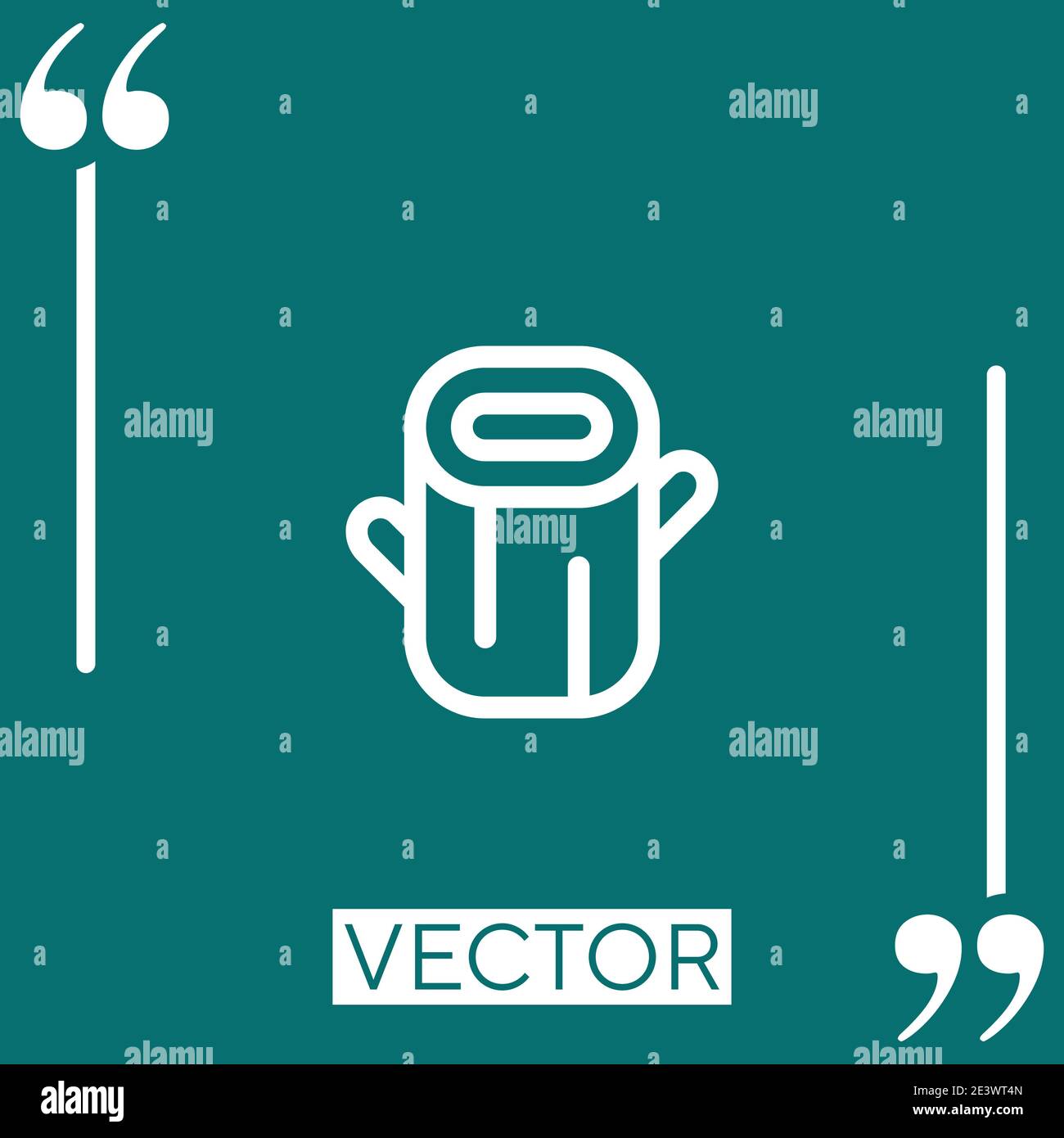 stump vector icon Linear icon. Editable stroke line Stock Vector