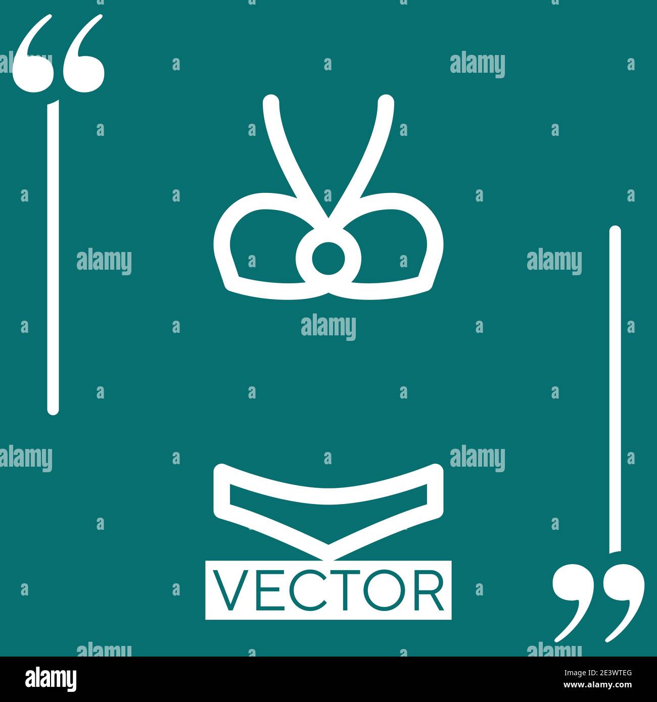bikini Linear icon. Editable stroke line Stock Vector