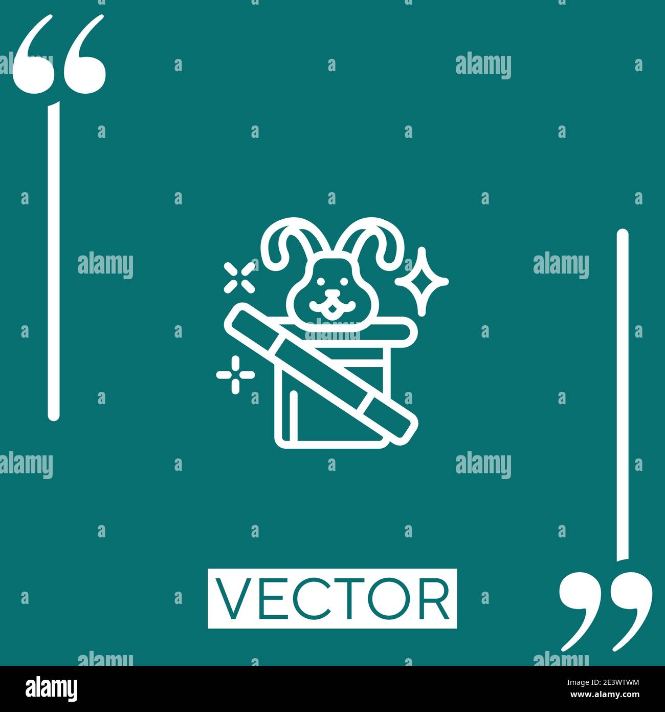 magician vector icon Linear icon. Editable stroke line Stock Vector