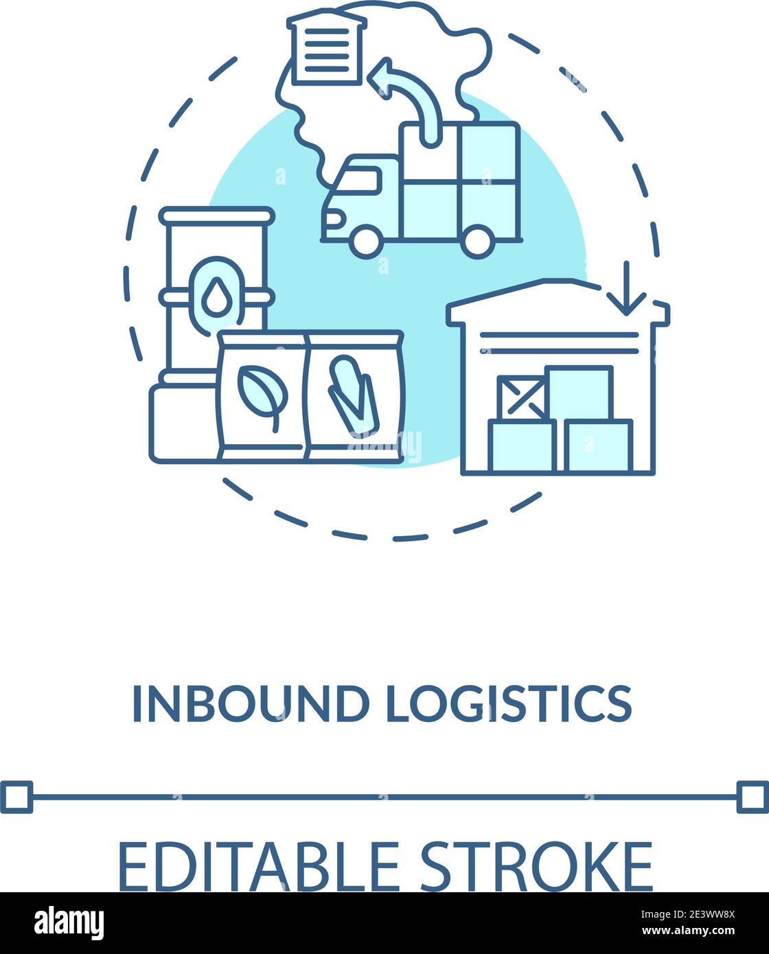 Inbound logistics concept icon Stock Vector Image & Art - Alamy