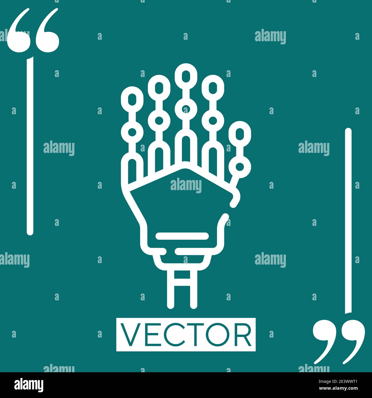 mechanical arm vector icon Linear icon. Editable stroke line Stock ...
