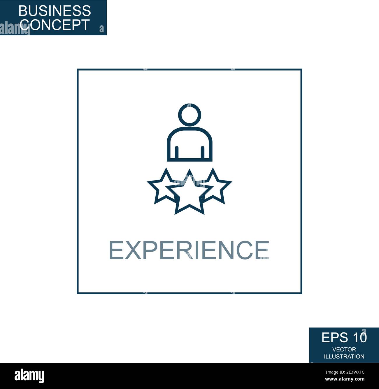Business concept, web icon from thin lines. Experience - Vector ...
