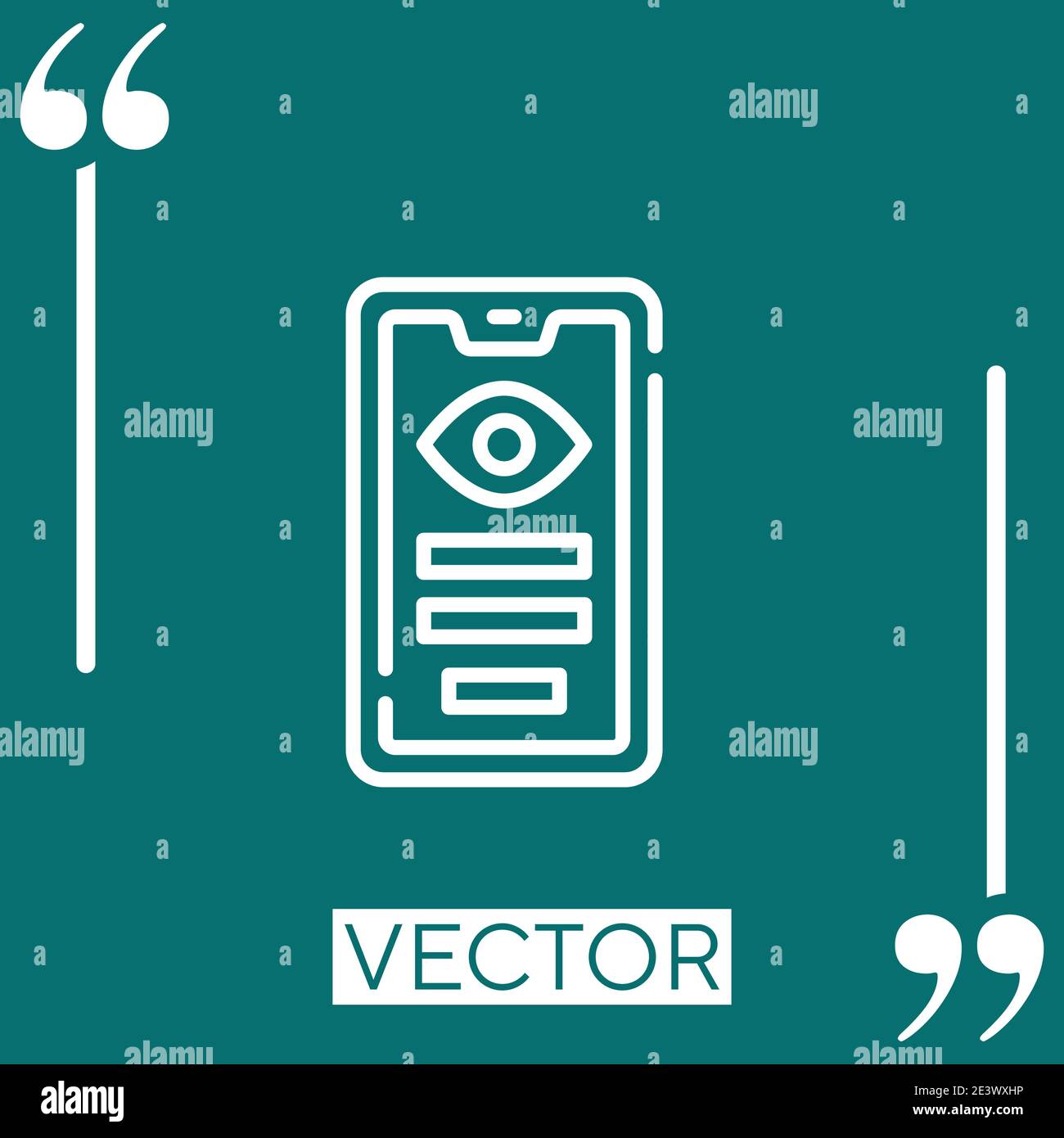 spyware vector icon Linear icon. Editable stroked line Stock Vector