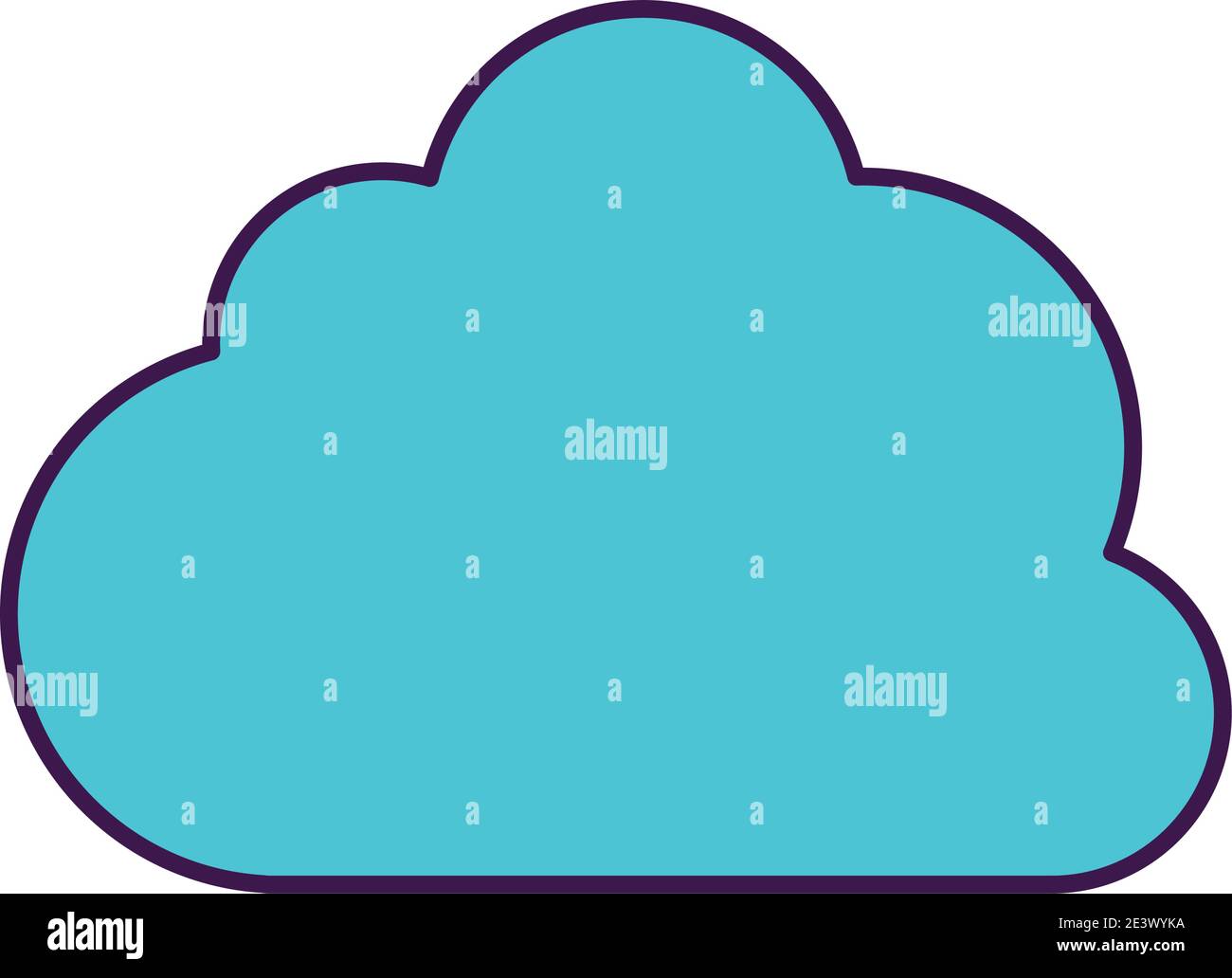 cloud icon over white background, flat style, vector illustration Stock ...