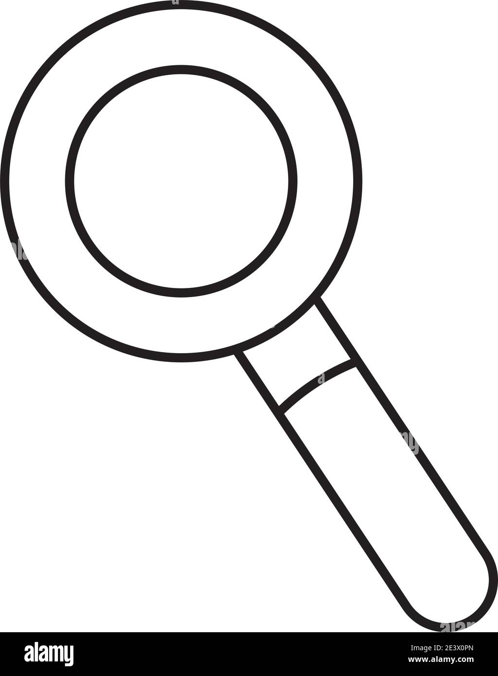 magnifying glass icon over white background, line style, vector ...
