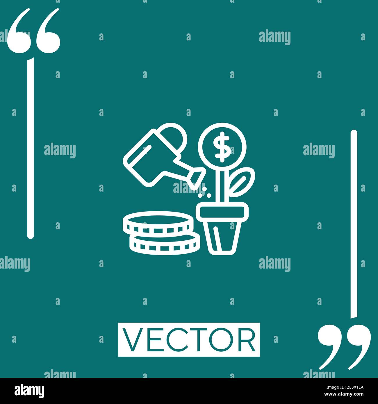 growth Linear icon. Editable stroke line Stock Vector