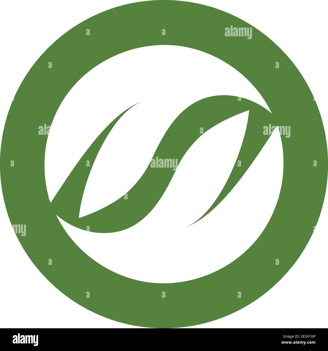 green leaf logo vector Stock Vector