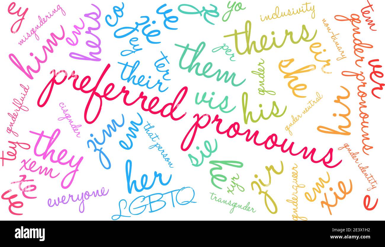 Preferred Pronouns on a white background Stock Vector Image & Art - Alamy