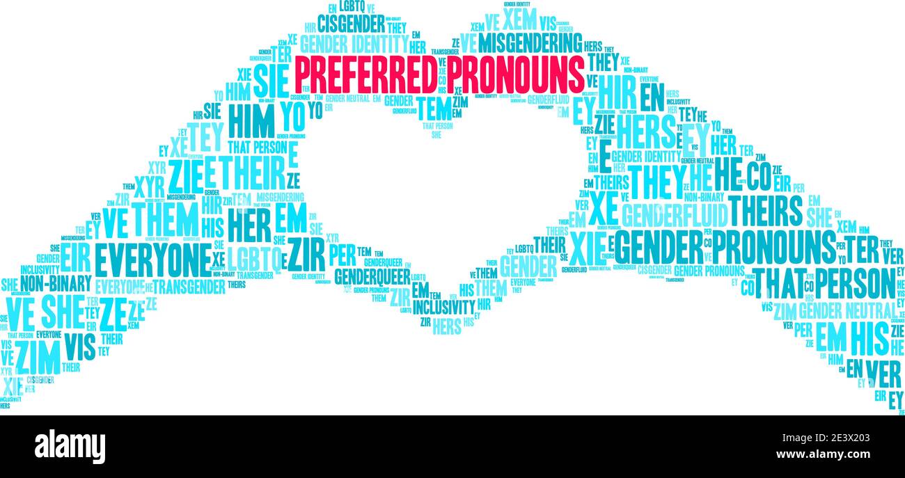 Preferred Pronouns on a white background Stock Vector Image & Art - Alamy
