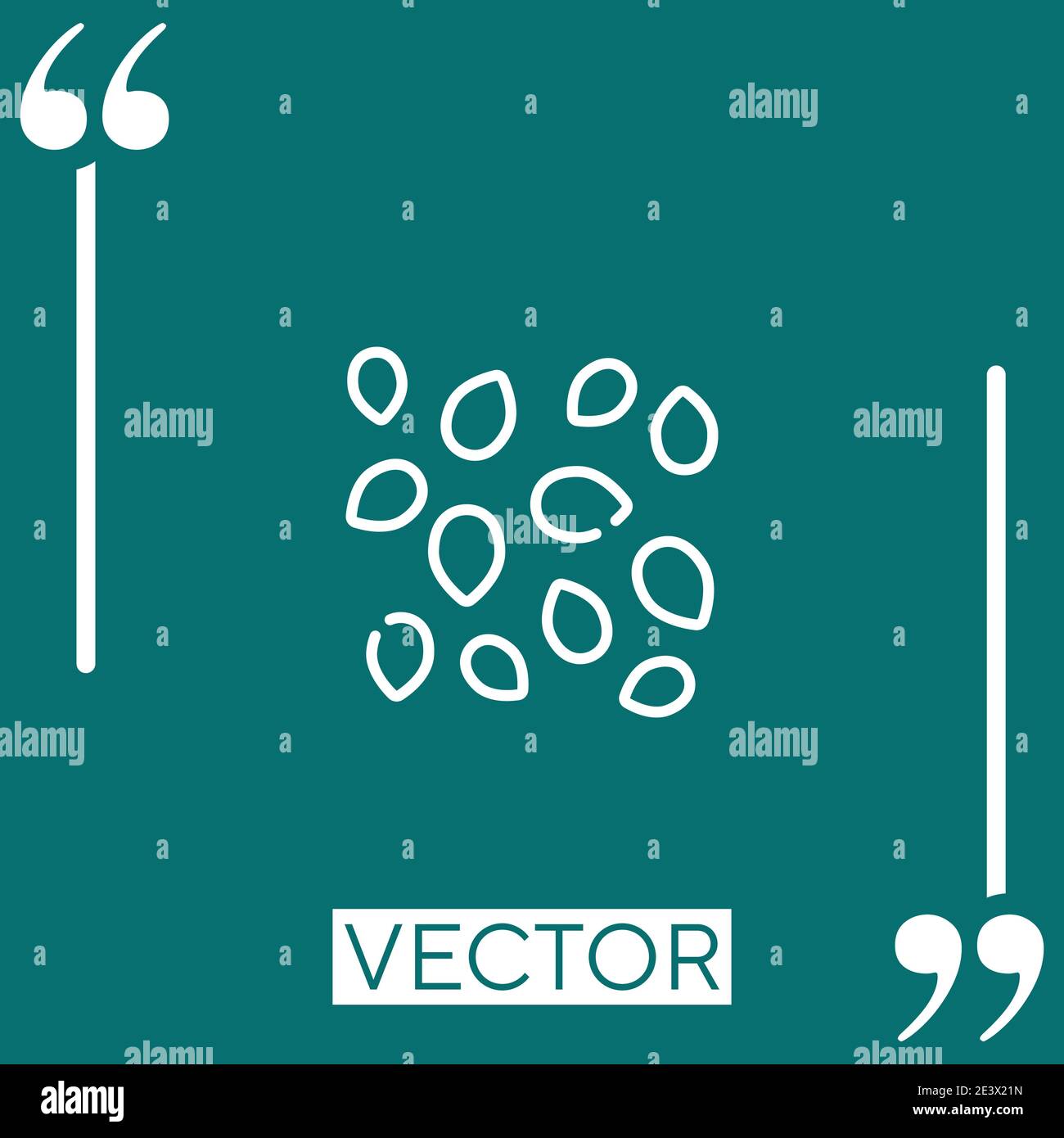 sesame vector icon Linear icon. Editable stroke line Stock Vector
