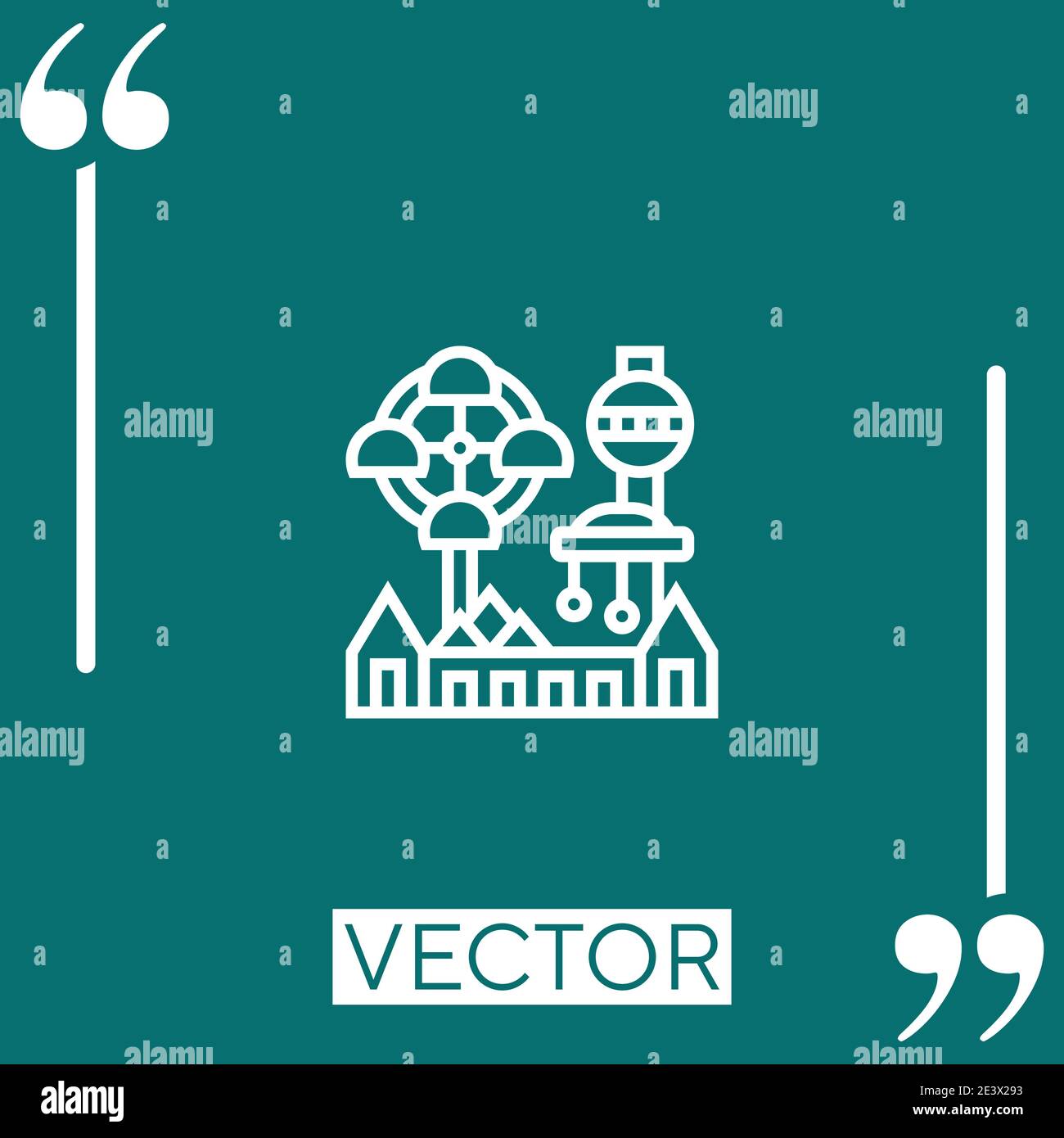 amusement park vector icon Linear icon. Editable stroke line Stock Vector
