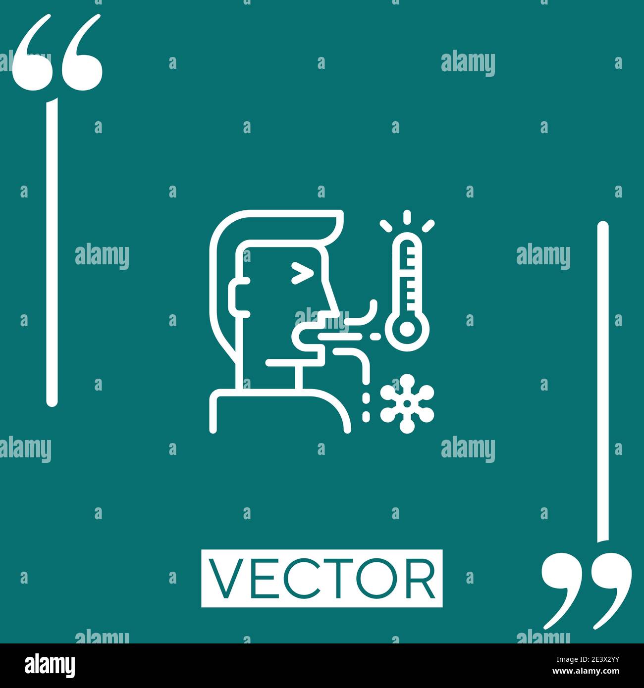 high temperature vector icon Linear icon. Editable stroke line Stock ...