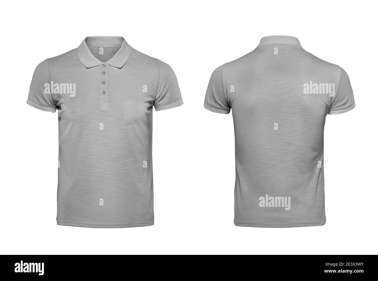 Grey polo tshirt design template isolated on white with clipping path ...