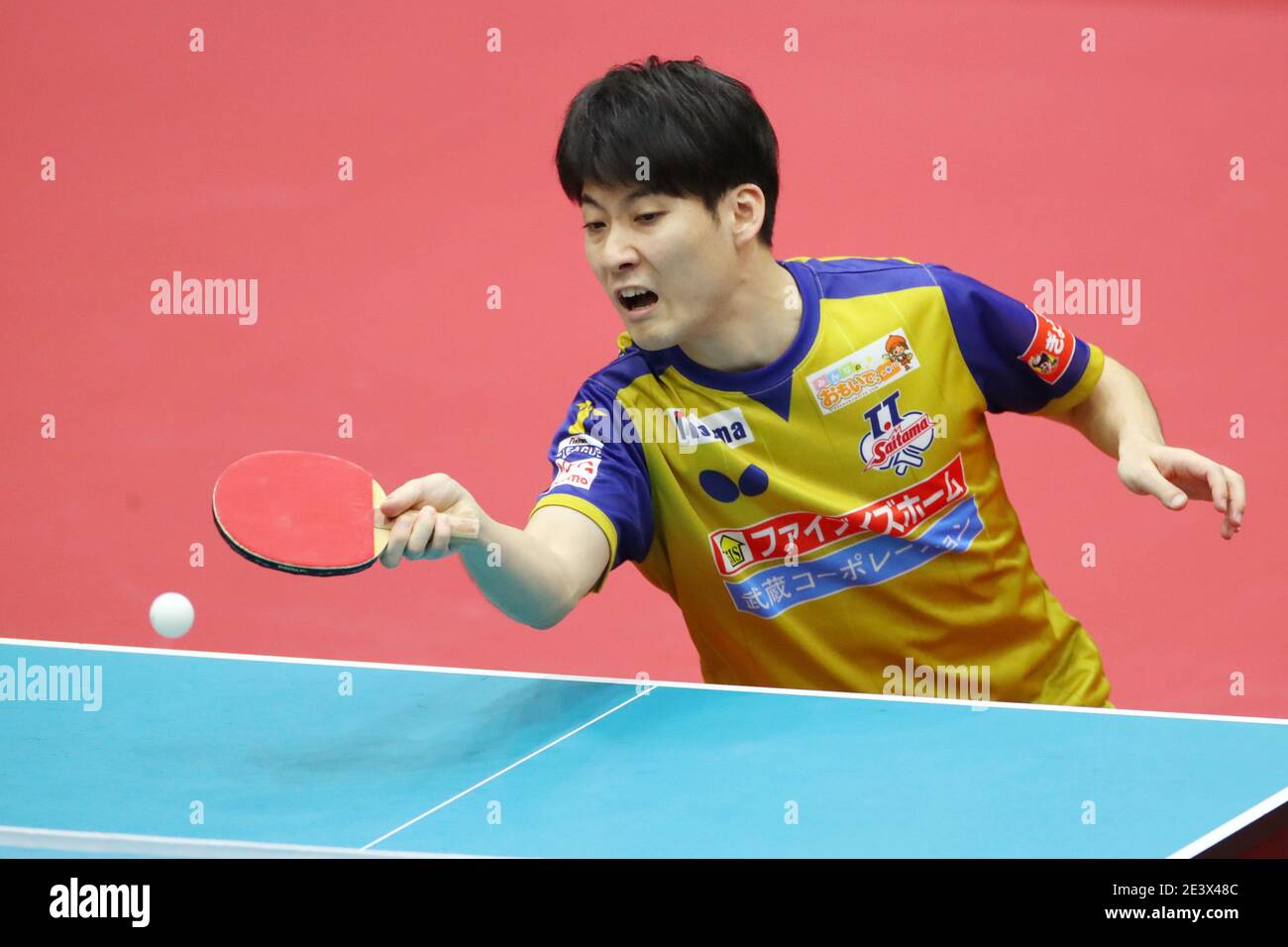 Saitama, Japan. 20th Jan, 2021. Satoshi Aida (T.T Saitama) Table Tennis :  2020-21 T League Men's match between T.T Saitama - Kinoshita Meister Tokyo  at Asaka City General Gymnasium in Saitama, Japan .